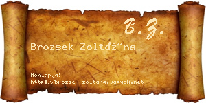 Brozsek Zoltána névjegykártya